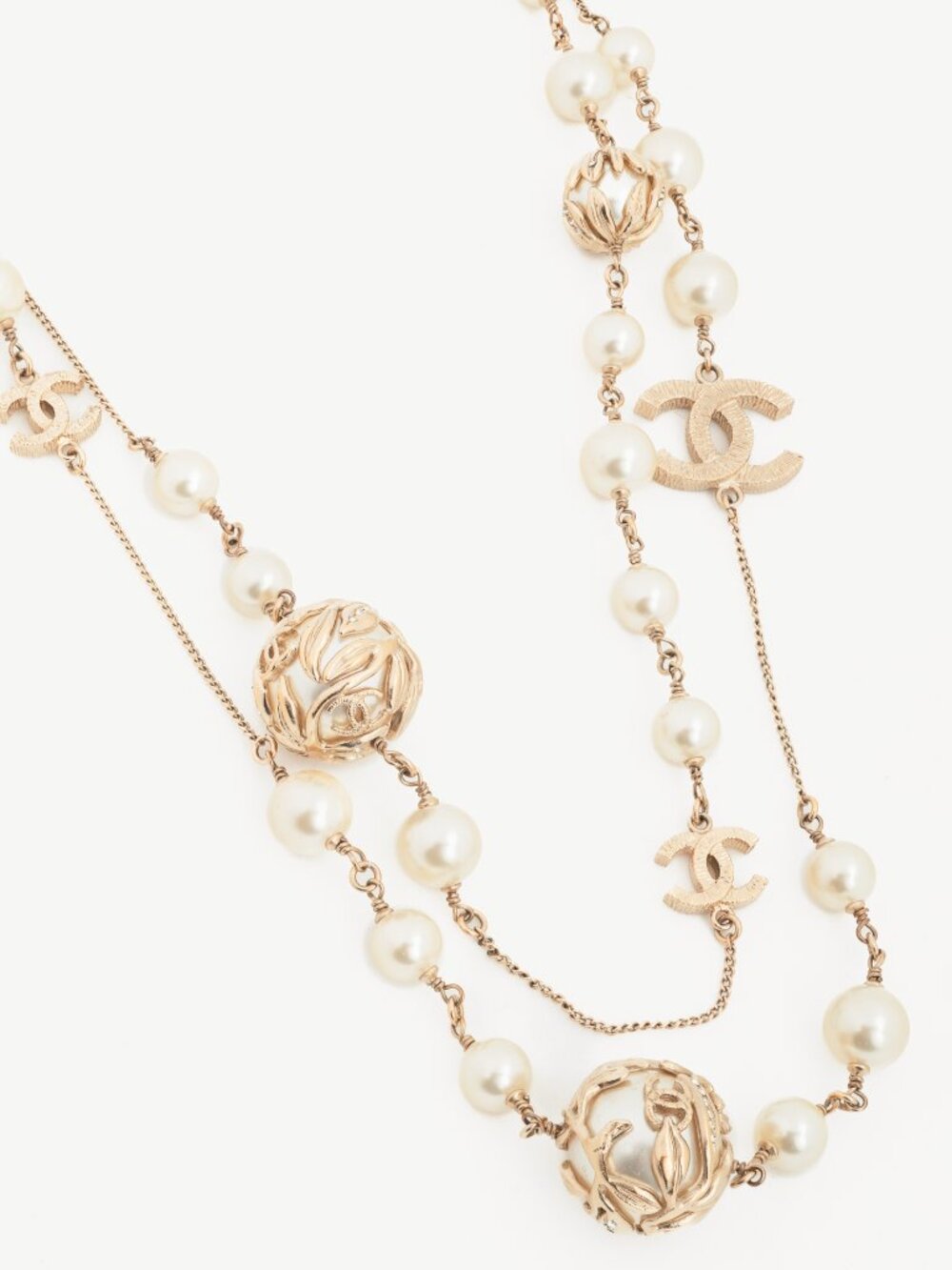 Chanel 09A Gold-Tone Multi CC Double Wrap Long Chain Necklace